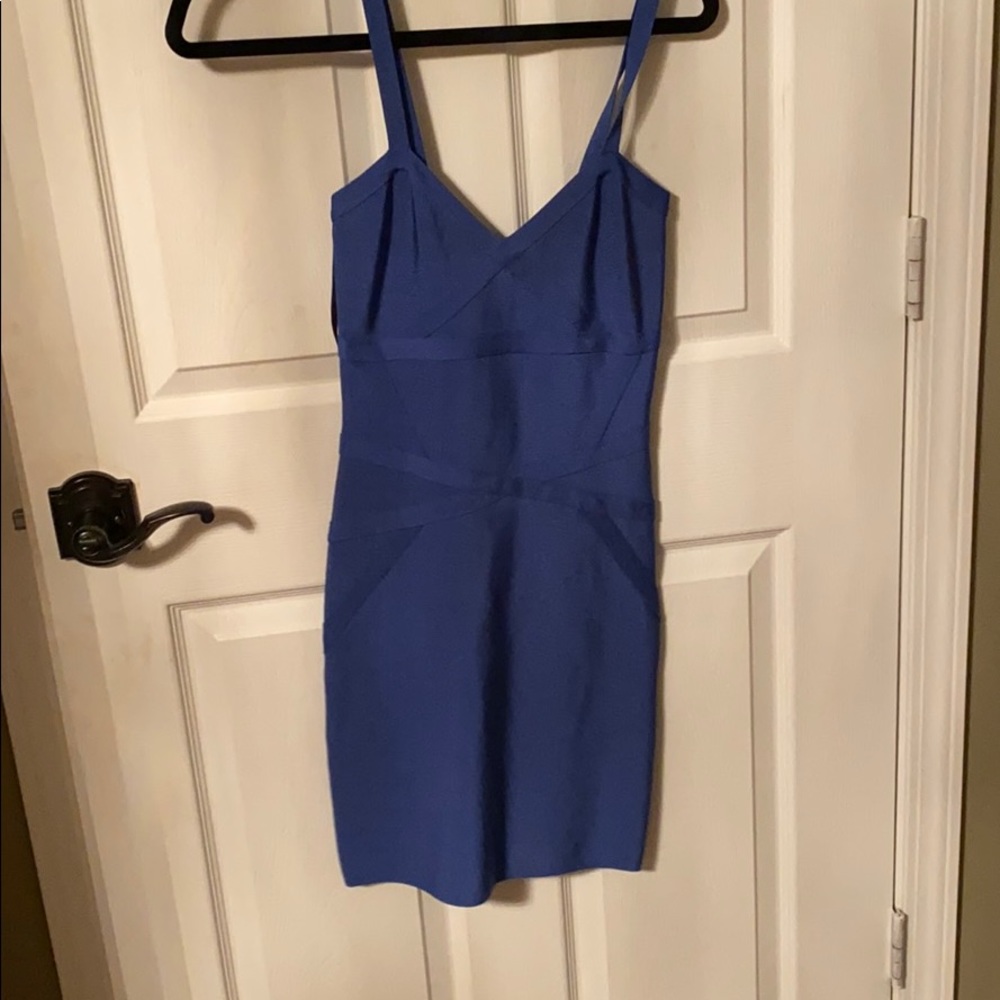 Blue bandage midi dress extra small never worn